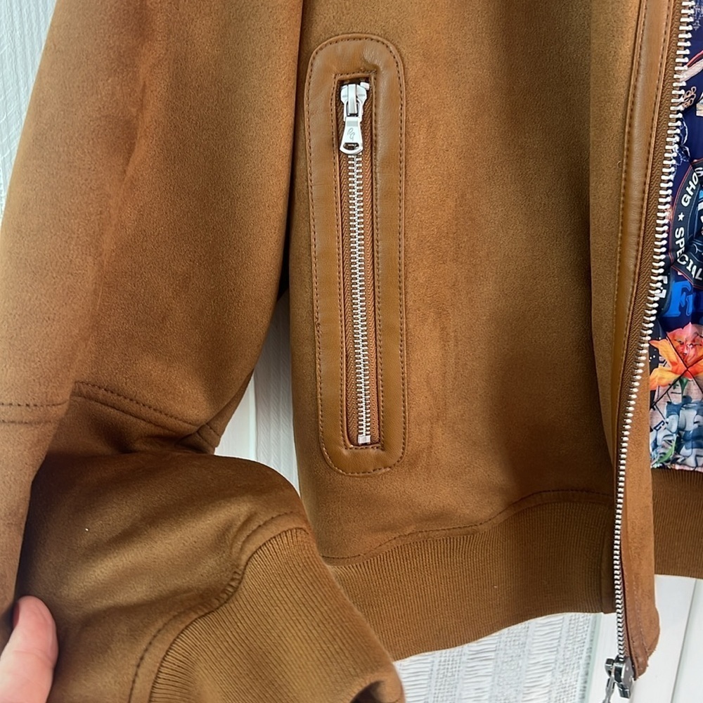 Robert Graham Vegan Suede Bomber Jacket NEW SZ S - Picture 8 of 10